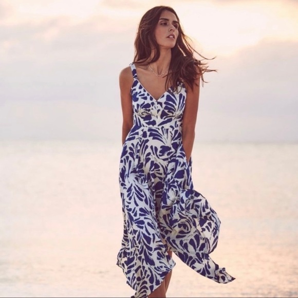 Botanical Tie Strap Dress ALEXIS size 3X blue - Picture 9 of 16